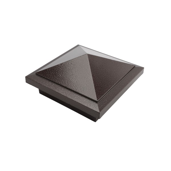 4" X 4" Haven Style Vinyl Post Cap for Vinyl Fence and Railing (Antique Brown)
