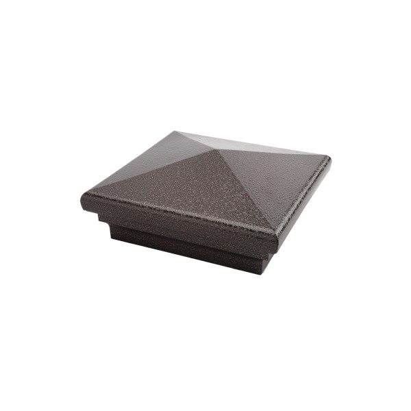 3.625" x 3.625" Neptune Style Vinyl Post Cap for Vinyl Fence and Railing (Antique Brown)