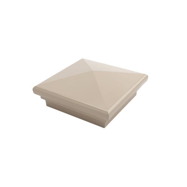 4" X 4" Neptune Style Vinyl Post Cap for Vinyl Fence and Railing (Khaki)