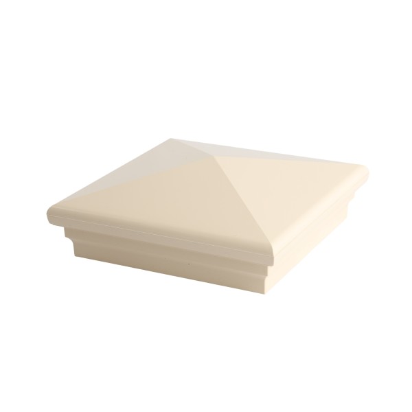 5X5 Neptune Style Vinyl Post Cap for Vinyl Fence and Railing (Beige) (simple6)