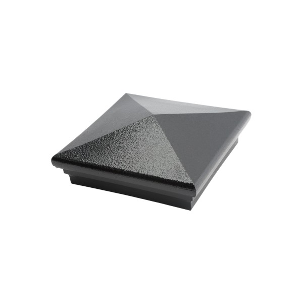 5.625" Neptune Style Vinyl Post Cap for Vinyl Fence and Railing (Hammertone Black) 