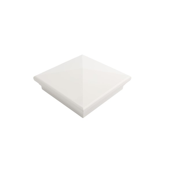 5.625" Sq. Neptune Style Vinyl Post Cap for Vinyl Fence and Railing (White)