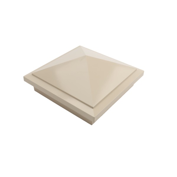 5X5 Haven Style Vinyl Post Cap for Vinyl Fence and Railing (Almond)