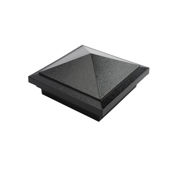 4.5" sq Haven Style Vinyl Post Cap for Vinyl Fence and Railing (Hammertone Black)