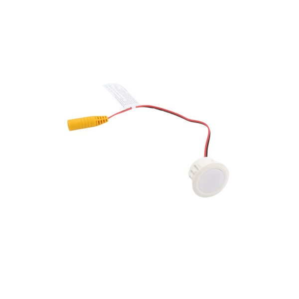 White Flush Deck Light With Trim for Vinyl Fence and Railing (Warm White) White