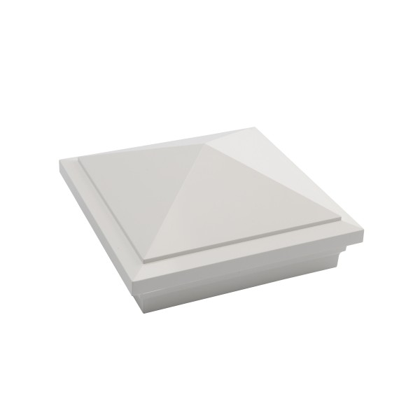 5" Sq. Haven Downward Low Voltage LED Lighted Vinyl Post Cap for Vinyl Fence and Railing (Cool White)
