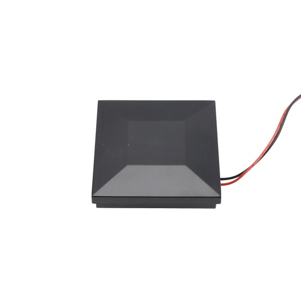 2" Sq. Ornamental Downward Low Voltage LED Lighted Post Cap - 1744B-5K - Black