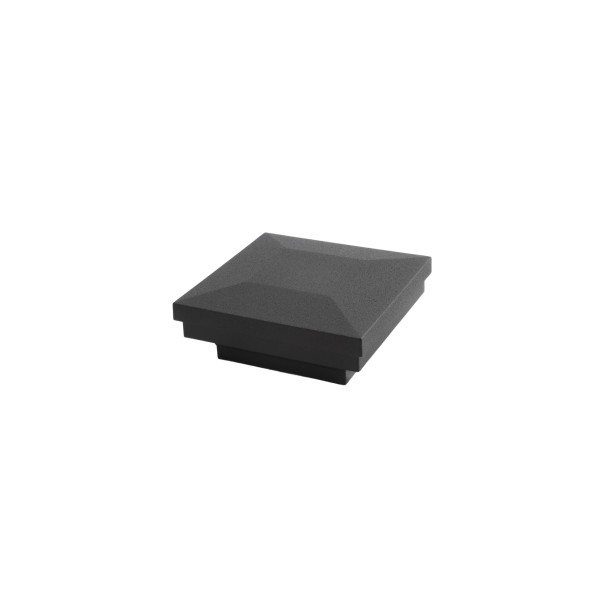 2" Sq. Ornamental Downward Low Voltage LED Lighted Post Cap - 1744TB-3K - Textured Black
