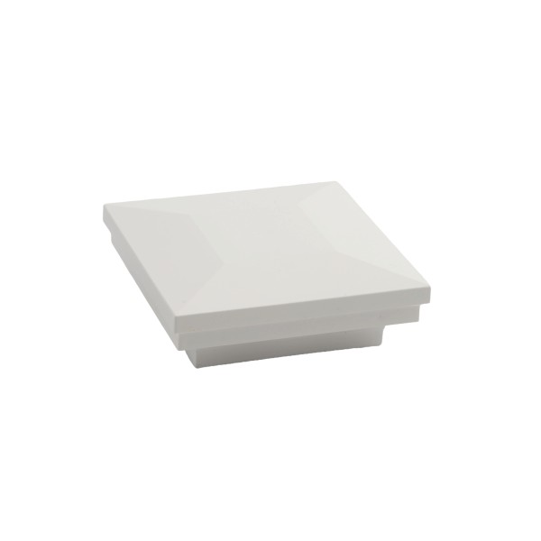 2 1/2" Sq. Ornamental Downward Low Voltage LED Lighted Vinyl Post Cap for Vinyl Fence and Railing (Cool White)