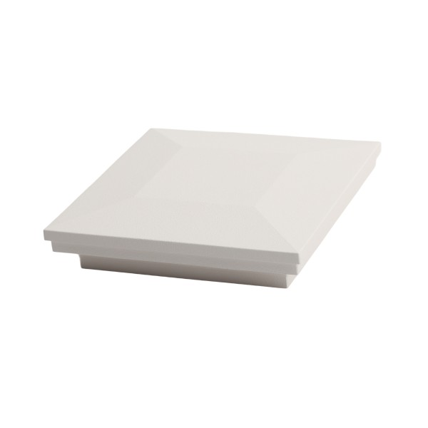 LMT 4" Sq. Ornamental Post Cap (Textured White)
