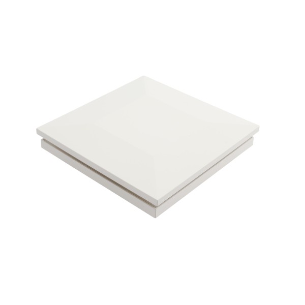 5" Sq. Ornamental Low Voltage LED Lighted Post Cap - 1802W-3K - White