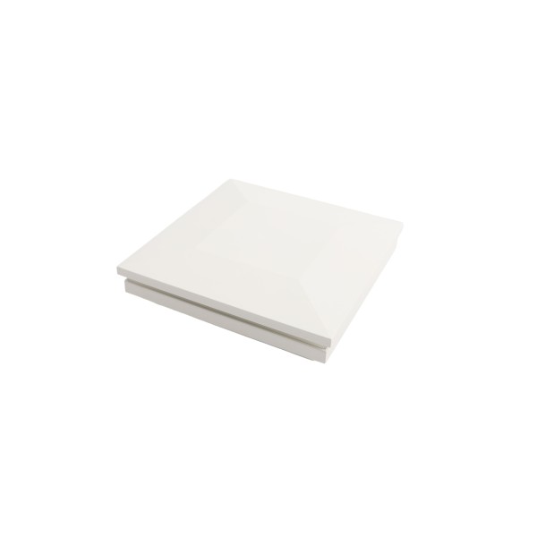 5" Sq. Ornamental Low Voltage LED Lighted Combo Post Cap - 1804W-5K - White