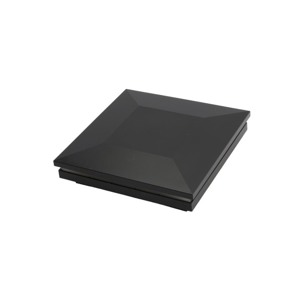 4" Sq. Haven Halo Low Voltage LED Lighted Post Cap - Hammertone Black LMT-1845-LED-HB-5K