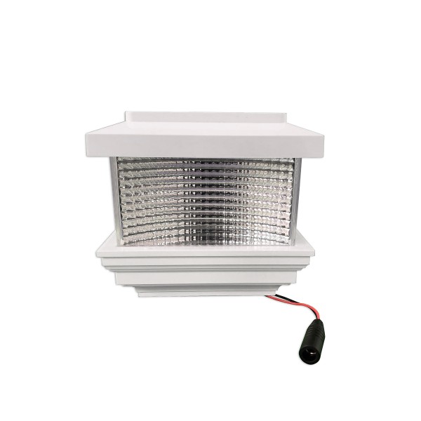 4" Sq. Galaxy Low Voltage LED Lighted Vinyl Post Cap for Vinyl Fence and Railing (White) - 1923-WHITE