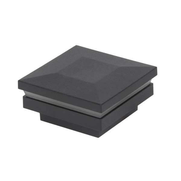 5 1/2" Sq. Ornamental Low Voltage Post Cap For AZEK/TimberTech® Post Sleeves - LMT 1803 (Low Gloss Black)
