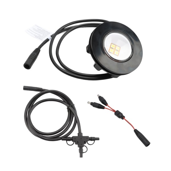ZipUp 4-Piece 1-Watt Ceiling & Under Deck Lights (5000K Cool White) - Black