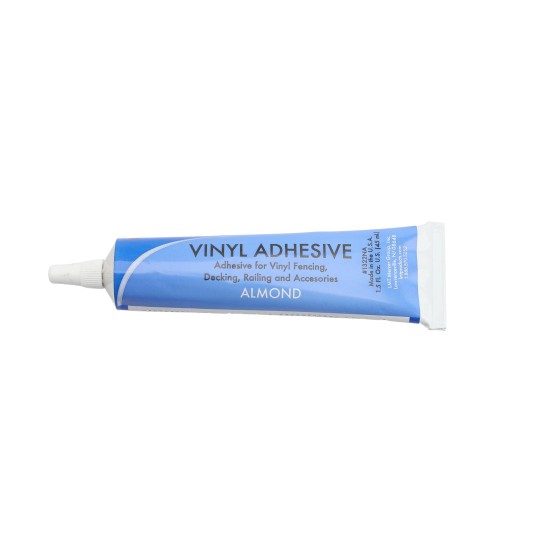 Vinyl Glue Adhesive for Vinyl Fence and Railing Glue 1 1/2 Oz Tube (Almond)