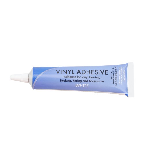 Vinyl Glue Adhesive - Vinyl Fence and Railing Glue 1 1/2 Oz Tube (White) - LMT 1322W