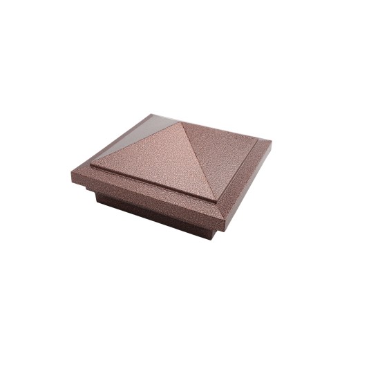 3.625" x 3.625" Haven Style Vinyl Post Cap for Vinyl Fence and Railing (Antique Copper)
