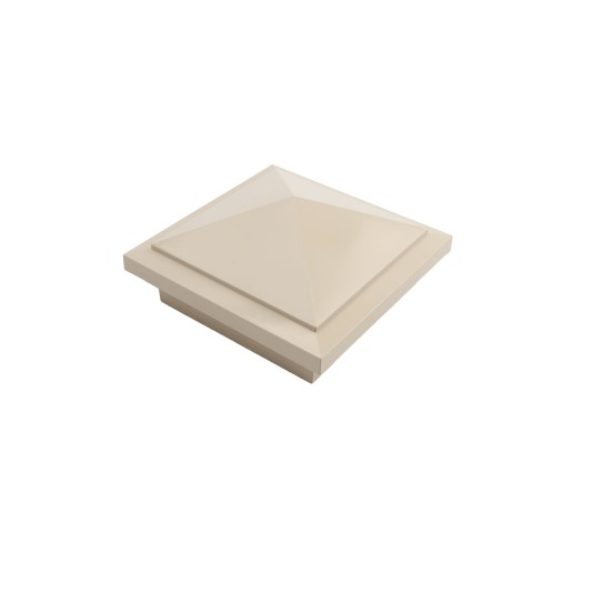 4" X 4" Haven Style Vinyl Post Cap for Vinyl Fence and Railing (Almond)