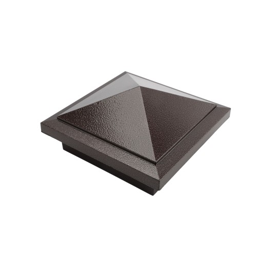 4" X 4" Haven Style Vinyl Post Cap for Vinyl Fence and Railing (Antique Brown)