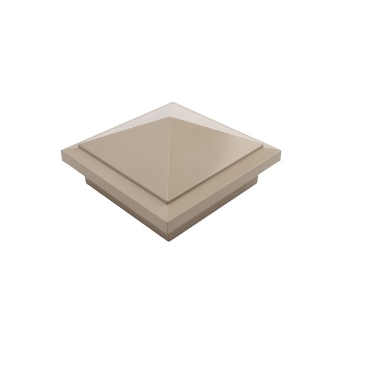 4" X 4" Haven Style Vinyl Post Cap for Vinyl Fence and Railing (Khaki)