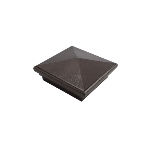 4" X 4" Neptune Style Vinyl Post Cap for Vinyl Fence and Railing (Antique Brown)