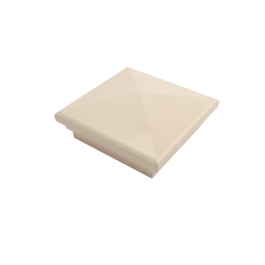 4" X 4" Neptune Style Vinyl Post Cap for Vinyl Fence and Railing (Beige)