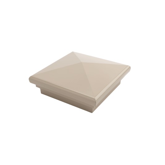 4" X 4" Neptune Style Vinyl Post Cap for Vinyl Fence and Railing (Khaki)