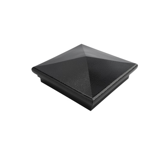 5X5 Neptune Style Vinyl Post Cap for Vinyl Fence and Railing (Hammertone Black)