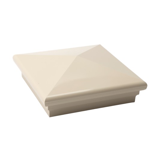5.625" Neptune Style Vinyl Post Cap for Vinyl Fence and Railing (Almond) (simple6)