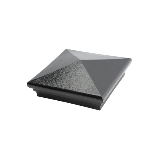 5.625" Neptune Style Vinyl Post Cap for Vinyl Fence and Railing (Hammertone Black) 