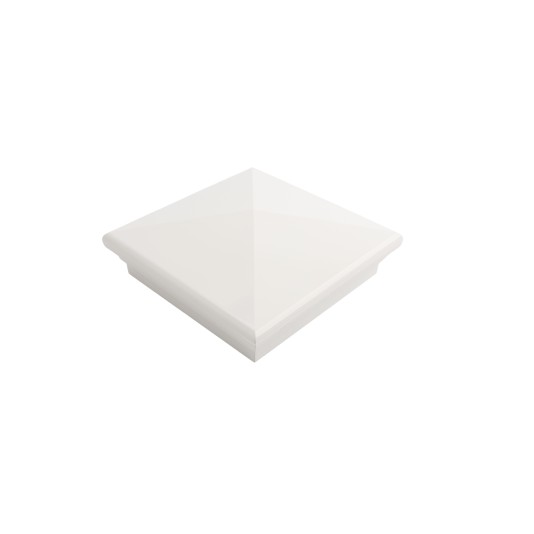 5.625" Sq. Neptune Style Vinyl Post Cap for Vinyl Fence and Railing (White)