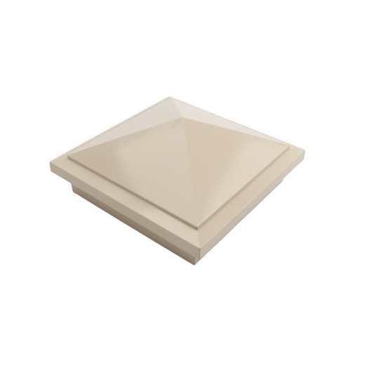 5X5 Haven Style Vinyl Post Cap for Vinyl Fence and Railing (Almond)