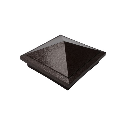 5.625" Haven Style Vinyl Post Cap for Vinyl Fence and Railing (Antique Brown)