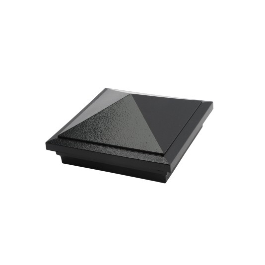 6X6 Haven Style Vinyl Post Cap for Vinyl Fence and Railing (Hammertone Black)