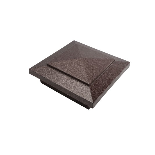 4.5" Sq. Cape May Style Vinyl Post Cap for Vinyl Fence and Railing (Antique Brown)