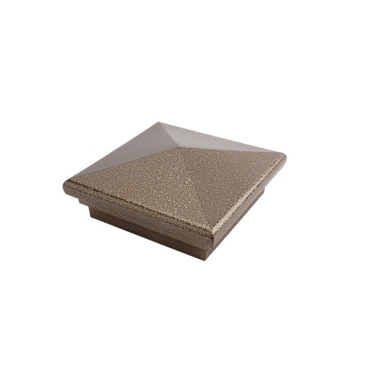 4.5" Sq Neptune Style Vinyl Post Cap for Vinyl Fence and Railing (Antique Gold)