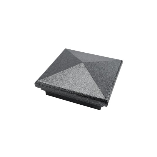4.5" Sq Neptune Style Vinyl Post Cap for Vinyl Fence and Railing (Antique Gray)