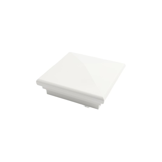 4.5" sq Neptune Vinyl Post Cap - White - LMT-1567W