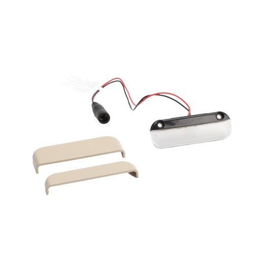 5K Stair/Side Light with Cover for Vinyl Fence and Railing (Cool White) Almond