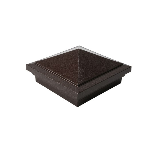 4" Sq. Haven Downward Low Voltage LED Lighted Post Cap - Antique Brown LMT-1644AB