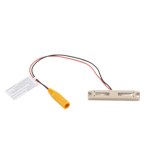 3K Low Voltage Under Rail LED Light 3" for Vinyl Fence and Railing (Warm White) Almond