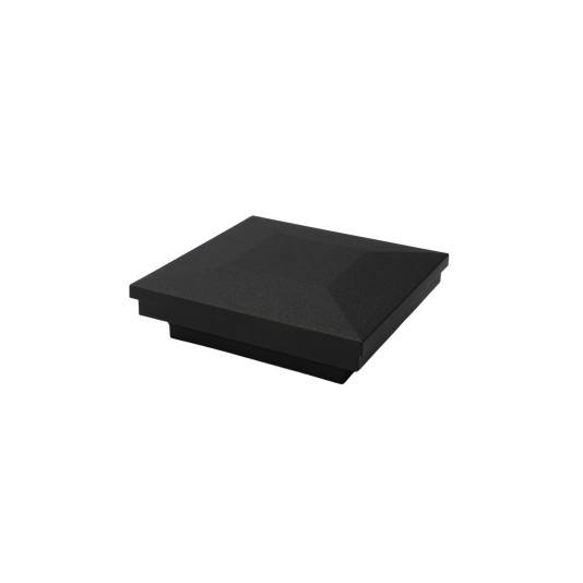3" Sq. Ornamental Downward Low Voltage LED Lighted Post Cap - 1746TB-3K - Textured Black