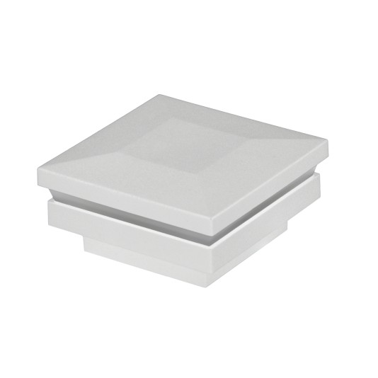 5 1/2" Sq. Ornamental Low Voltage Post Cap For AZEK/TimberTech® Post Sleeves - LMT 1803 (Low Gloss White)