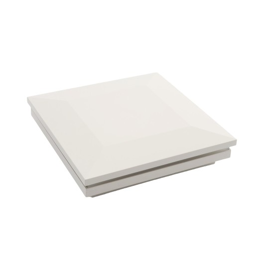 5 1/2" Sq. Ornamental Low Voltage Post Cap For AZEK/TimberTech® Post Sleeves - LMT 1803 (Low Gloss White)
