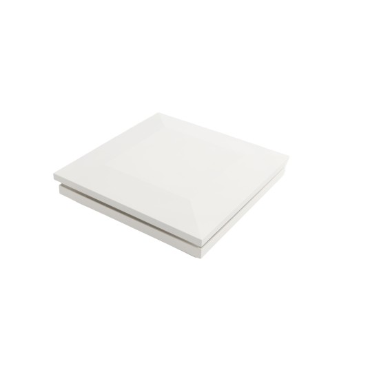 5 1/2" Sq. Ornamental Low Voltage LED Lighted Post Cap - 1803W-5K - White