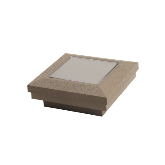 2.5" (2 1/2" x 2 1/2") Ornamental Downward Solar Light Post Cap - Textured Bronze