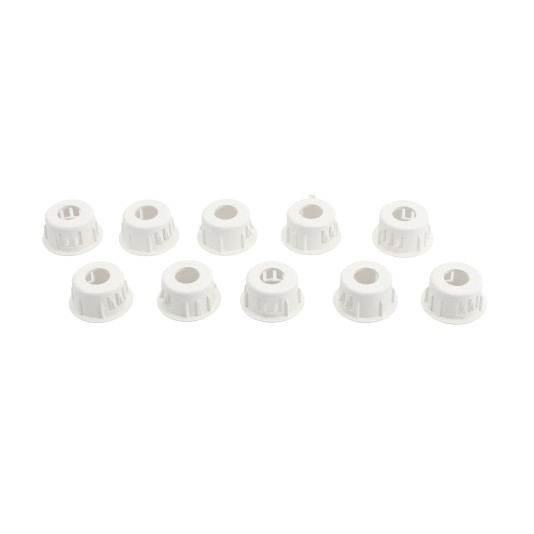 Flush Mount Trim Ring for Vinyl Fence and Railing (10 pk) for Vinyl Fence and Railing (White) (simple6)