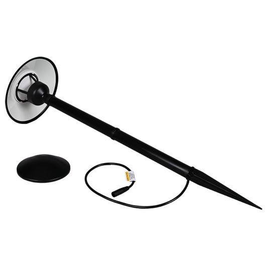 Path Light with RGB Lighting and 2 Shade Reflectors (4" & 7") | Black